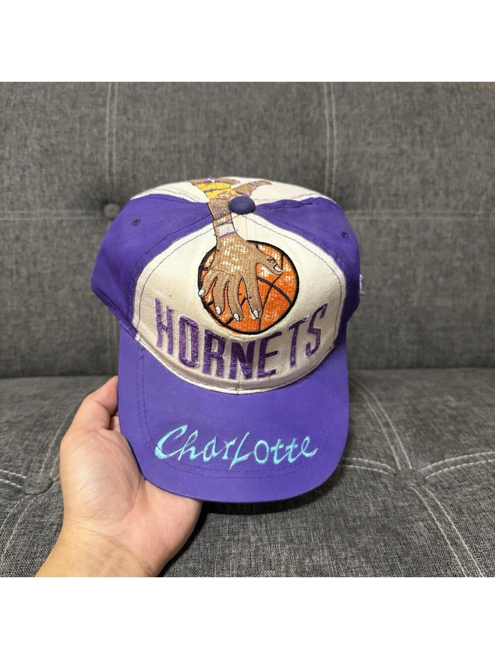 Vintage Charlotte Hornets Slam Dunk Snapback Hat Men’s